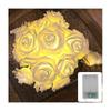 Tigrezy - Weiße Rosen-LED-Lichterkette – 3 m Batterie, 20 warmweiße Blumen, rosa Lichterkette,