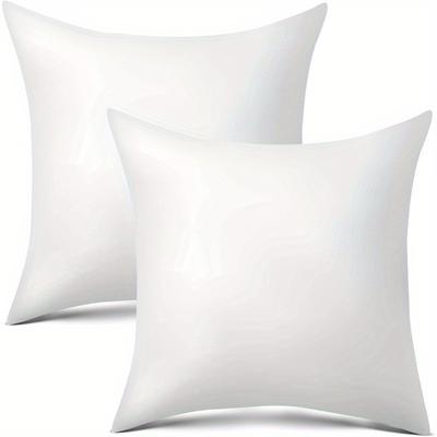 TEMU 2pcs Of Suitable Non- Fabric White Throw Pillows, A Must-have For . Image