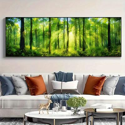 TEMU 1pc 23.62x70.87 Inch Frameless Modern Canvas Wall Art - -inspired Painting For Living Room & Bedroom Decor, High-quality Canvas Print, Large Canvas Wall Art Image