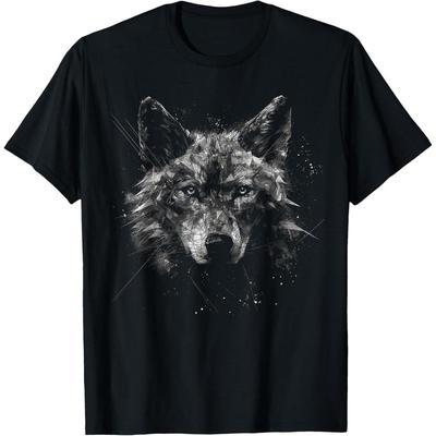 TEMU Wolf 100% Cotton T-shirt For - Wolf , Soft & , Perfect Gift For Men, Women, Parents & - Black, 180g, Casual Wear | Tshirt | Soft Cotton Material Image