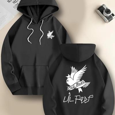 TEMU Men's Pullover Hoodie With Letter , Sweatshirt, Complete Set For Autumn And Winter, Plus Size Image