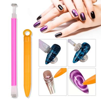 TEMU Gel Magnetic Stick Nail Enhancement Magnetic Pen, Diy Art Design Pattern 3d Effect Uv Gel Nail Enhancement Magnetic Pen Tool Accessories Image