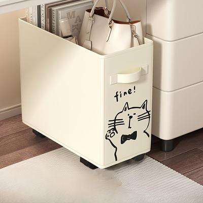TEMU Under Desk Wheeled Storage Cart- Organizer Basket For Workstation Essentials Image