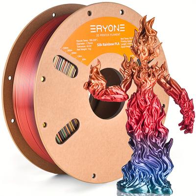 TEMU Eryone 3kg Pla- Rainbow 3d Printing Supplies Filament For 3d Printer, 1.75mm +/ -0.03mm