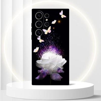 TEMU For S22 S20 S25 Ultra S24 Fe S23 S21 Plus Note 20 Cover Casing Matte Protective Shockproof Dancing Butterflies Phone Case Image