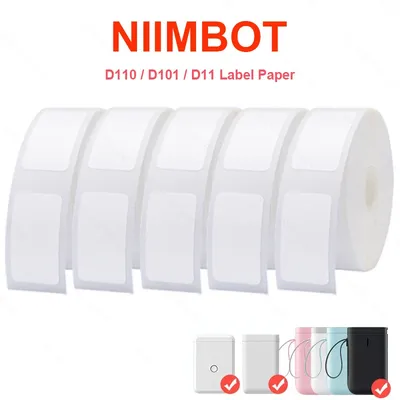 Niimbot D11 D110 D101 Label Paper Sticker self-adhesive Waterproof White Labels For Niimbot D110