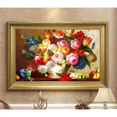 Pure handmade cross stitch finished products compete for beauty with full embroidery, new style living room, bedroom, European