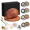 Cocktail Smoker Kit with Apple Cherry Oak Pecan Wood Chips Whiskey Wooden Smoked Wood Hood Smoker for Bar Drinks Kitchen Tools