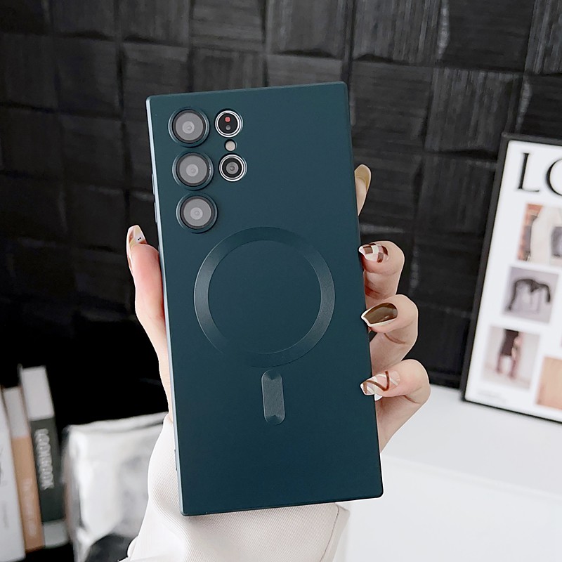 Phone Case For Samsung Galaxy S26 Ultra Plus S25 S24 S23 S22 S23 FE S21 Ultra Plus S20 Back Cover Support Wireless Charging Shockproof TPU Plating