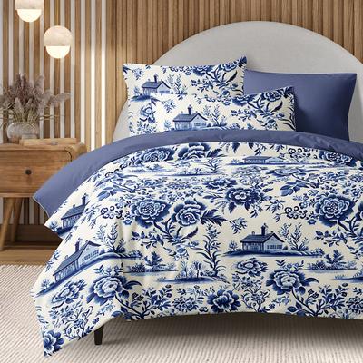100% Cotton Duvet Cover Set Floral Folk Art Scenery Comforter Set Bedding Set Comforter Cover Festival Bedding Gifts Christmas Decoration For Home With Quilt Art Holiday King Queen Duvet Cover