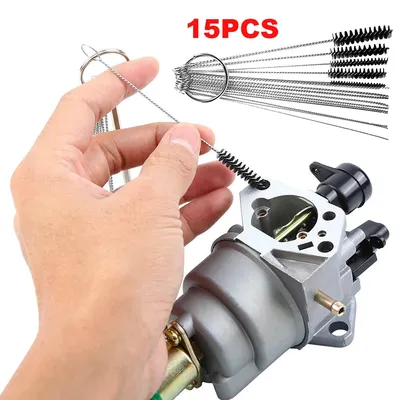 Carburetor Carbon Dirt Jet Remove Cleaner 10 Cleaning Needles 5 Brushes Tool Kit for Motorcycle ATV Moped Welder Carb Chainsaw