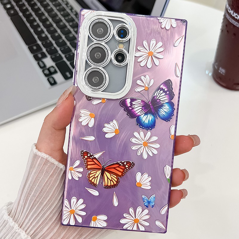 Phone Case For Samsung Galaxy S26 Ultra Plus S25 S24 Ultra Plus S23 S24 FE A55 5G A35 5G A25 A15 A54 Back Cover Shockproof Retro TPU PC