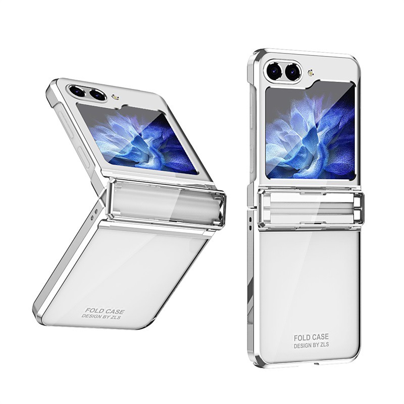 Phone Case For Samsung Galaxy Z Flip 7 Z Flip 6 Z Flip 5 Z Flip 4 Z Flip 3 Back Cover Plating Full Body Protective Anti-Scratch PC