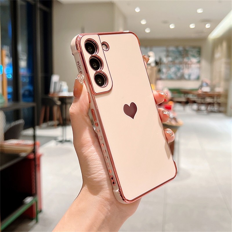 Phone Case For Samsung Galaxy S26 Ultra Plus S25 S24 S23 S22 S21 FE S21 Ultra Plus A14 A34 A54 Classic Series Plating Full Body Protective Dustproof Solid Colored TPU