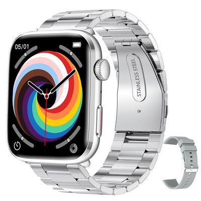 T90 Smart Watch with 1.91 Screen, Fitness Tracker, Temperature Monitor, Call Reminder, Compatible with Android iOS, Waterproof