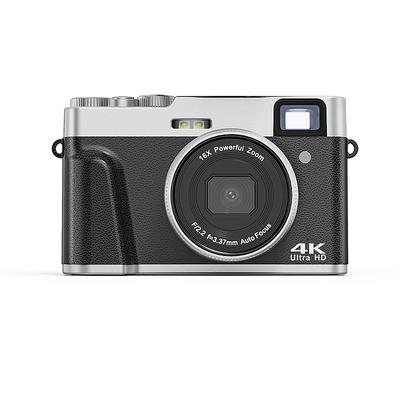 4K UHD Point and Shoot Camera Digicam with Auto Focus Compact Digital Camera Travel Camera with Auto Focus 48MP Vlogging Camera