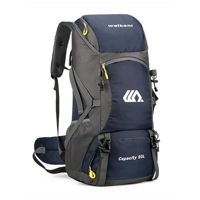 50L Hiking Backpack for Men and Women – Waterproof Outdoor Camping Rucksack with Rain Cover, Adjustable Straps, and Multi-Compartment Storage for Trekking and Travel