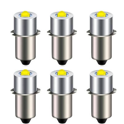 6 Pcs Flashlight LED Bulb Lighting Light Source P13.5s Ba9s E10 Led Bulb 3w Plug-In Light High Brightness Small Bulb 3v 6v 12v 24v 1 LED Beads 3535 Warm White White