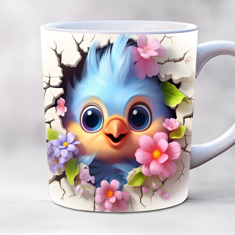 Animal Coffee Cup 3D illusion Coffee Mugs, Animal Gift Cup Travel Mug Funny Drinking Cup Desk Decor,11.2oz Ceramic Mug Tea Mug, Birthday Christmas Gifts for Animal Lovniner