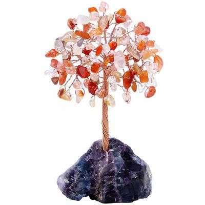 4.72 inch Crystal Tree of Life Healing Crystal Trees for Home Decor Office Desk Decor Living Room Decor Handmade Bonsai Trees for Positive Energy Money Good Luck Birthday Gifts for Women Mom