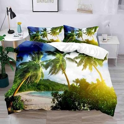 3D Bedding Summer Beach Ocean Marine Life print Print Duvet Cover Bedding Sets Comforter Cover with 1 print Print Duvet Cover or Coverlet,2 Pillowcases for Double/Queen/King