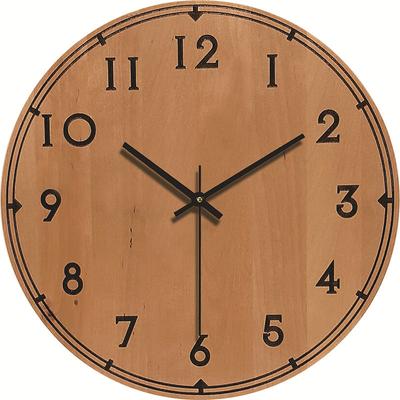 Wall Clock Simple Modern Design Wooden Clocks for Bedroom Wood Wall Watch Home Decor Silent Digital Large Wall Clock Kitchen Solid Wood Wall Clock Mute Clock Living Room Home Office Quartz 30 cm
