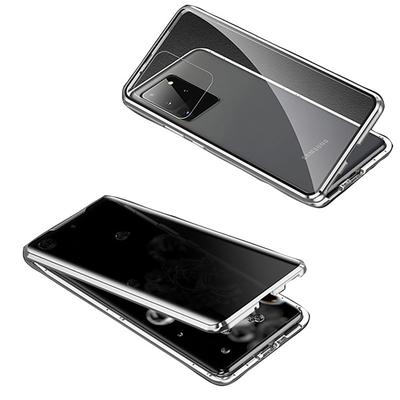 Phone Case For Samsung Galaxy S25 Edge S24 S23 S22 S21 Ultra Plus S20 Magnetic Adsorption Full Body Protective Anti peep Shockproof Transparent Privacy Tempered Glass