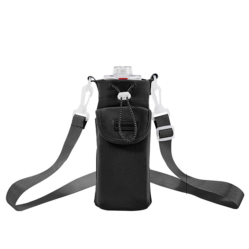 Waterproof Nylon Crossbody Bag for Water Bottles for Outdoor Travel, Portable Bottle Protective Case Holder with Shoulder Strap (Water Bottle Not Included)