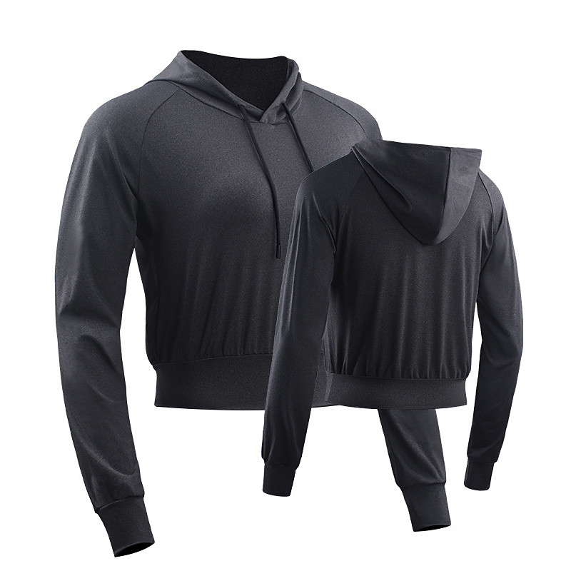 Women's Compression Shirt Athletic Shirt Fitness Shirt Long Sleeve Hoodie Casual Athleisure Fall Solid Colored Quick Dry Soft Breathable Gym Workout Walking Jogging Sportswear Activewear Dark Grey