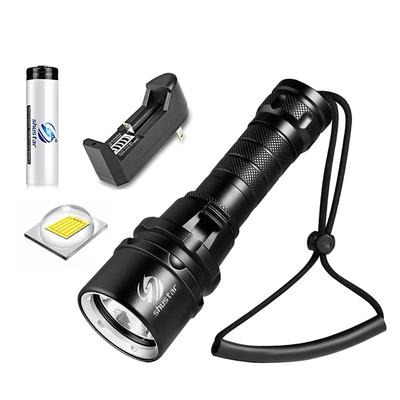 LED Flashlights Super Bright Diving Flashlight IP68 Highest Waterproof Rating Professional Diving Light Powered by 18650 Battery With Hand Rope