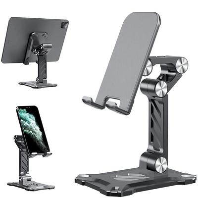 Cell Phone Stand Desktop Alloy Foldable Cell Phone Stand Angle Height Adjustable Phone Holder Compatible with 4.7-13