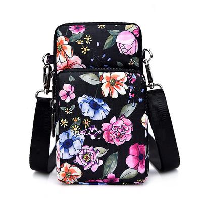 18 Colors Multi-function Mini Mobile Phone Bag 3 Layers Zipper Pockets Coin Purse Key Case Crossbody Sports Bag