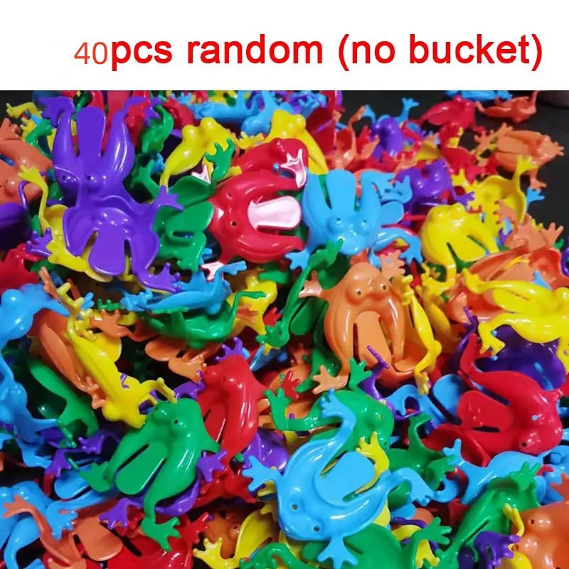 40pcs Jumping Frog Bounce Fidget Toys Kids Novelty Assorted Stress Reliever Toys Children Birthday Gift Party Favor Creative Small Gift Holiday Accessory Party Supplies Birthday Gift Christmas Gift