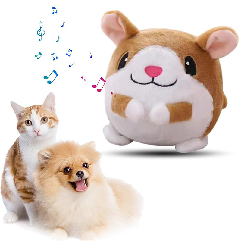 Active Moving Pet Plush Toy 2024 New Interactive Dog Toy for Boredom Squeaky Dog Toys for Small Dogs Moving Dog Ball Toy Pig Plush Sound Electronic Dog Toy Rechargeable Pet Bouncing Balls Toy