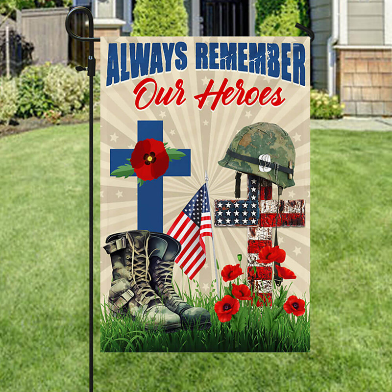 4th of July Veteran's Day Garden Flag 12 x 18 Inch Yard Flags, Independence Day Memorial Day Small Garden Flags for Outside, Outdoor Flags, Holiday Garden Flags for All Seasons
