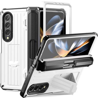 Phone Case For Samsung Galaxy Z Fold 5 Z Fold 4 Z Fold 3 with Stand Holder with Screen Protector Shockproof PC
