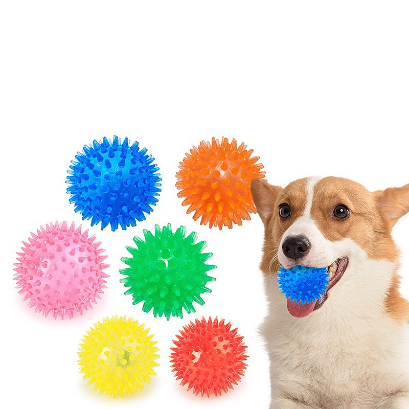 Ball Chew Toy Ball Launchers Interactive Toy Squeak Toy with Durable Pet Exercise Releasing Pressure Pet Training Teething Toy for Dog Indoor Outdoor Pet Play