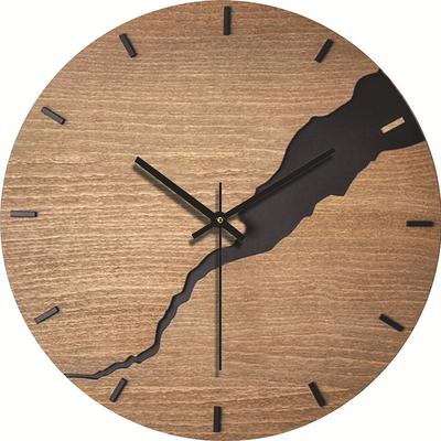Wall Clock Simple Modern Design Wooden Clocks for Bedroom Wood Wall Watch Home Decor Silent Digital Large Wall Clock Kitchen Solid Wood Wall Clock Mute Clock Living Room Home Office Quartz 30 cm