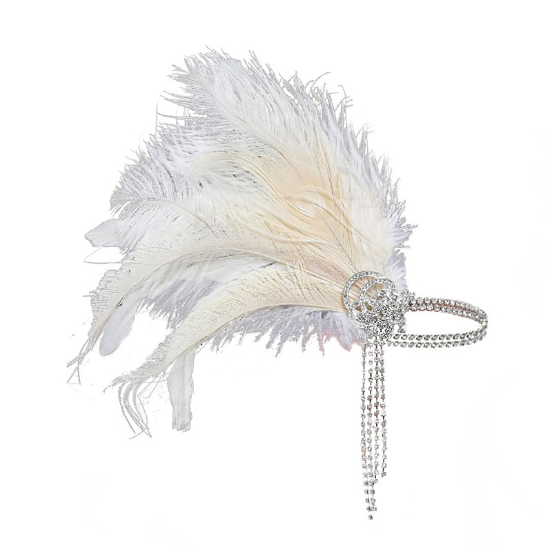 The Great Gatsby Flapper Headband The Great Gatsby Feather Retro Sparkling Glitter Fancy Dress Women's Carnival Valentine's Day Masquerade Party Evening Wear Masquerade Festival Adults' More