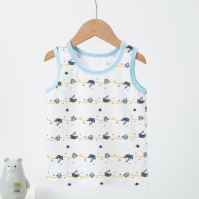 Kids Boys Tank Tee Cartoon Sleeveless Children Top Going out Cool Basic Summer White 4 years