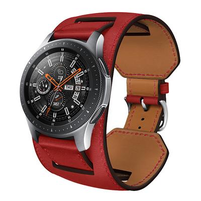 Watch Band for Samsung Watch 7/6/5/4 40/44mm, Galaxy Watch 5 Pro 45mm, Galaxy Watch 6/4 Classic 42/46/43/47mm, Watch 3, Active 2, Gear S3 S2 Genuine Leather Replacement Strap 20mm 22mm Wristband