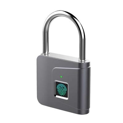 Security Door Lock Smart Keyless USB Rechargeable Fingerprint Padlock for Locker Sports School Zinc Alloy Metal