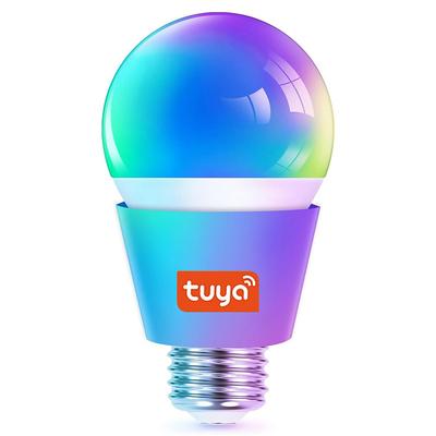 RGB Smart Light Bulbs A19 E27 10W, Alexa Google Home Compatible, Tuya Bluetooth WiFi Color Changing LED Bulb