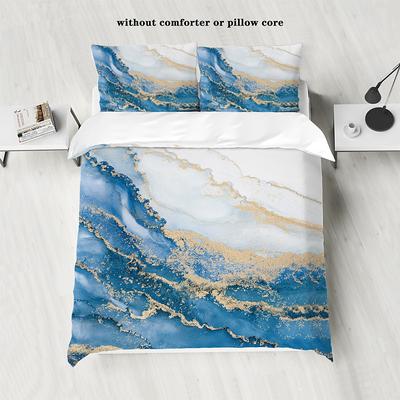 Black White Marble 3D Printed 3-Piece Set of Down Duvet Covers 100% Cotton for Hotels Bedrooms Guest Rooms Bedding Sets Comfy Sets