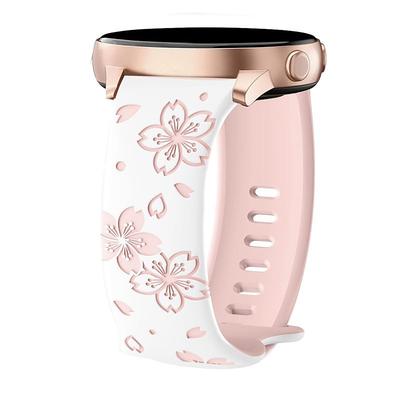 Watch Band for Samsung Galaxy Watch 7/6/5/4 40/44mm, Galaxy Watch 5 Pro 45mm, Galaxy Watch 4/6 Classic 42/46/43/47mm, Watch 3, Active 2, Gear S2 Silicone Replacement Strap Cute Adjustable Solo Loop