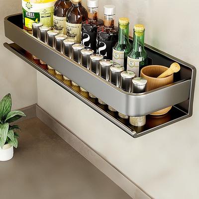 Hanging Spice Rack Bathroom Wall Shelf, 30/40/50cm Wall Mounted Spice Rack Cabinet Wall Spice Rack Organizer Waterproof and Rustproof Seasoning Organizer