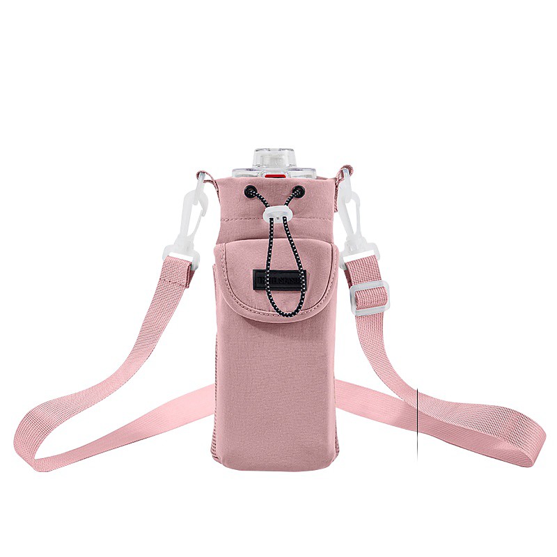 Waterproof Nylon Crossbody Bag for Water Bottles for Outdoor Travel, Portable Bottle Protective Case Holder with Shoulder Strap (Water Bottle Not Included)