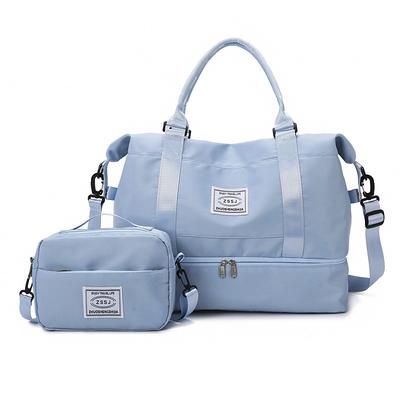 2pcs/set Weekender Bag Travel Duffel Bag with Shoe Compartment and Crossbody Bag Gym Bag for Women Men, Large Capacity Overnight Tote with Wet Dry Separation for Travel, Sports, Carry On