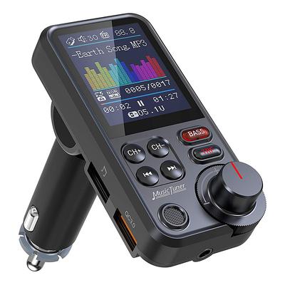BT93 Wireless Car Bluetooth FM Transmitter Aux Supports QC3.0 Charging Treble And Bass Sound Music Player Handsfree Bluetooth Car Kit Fast Charger