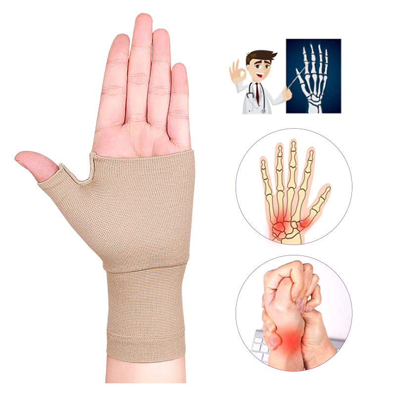 1PC Unisex Wrist Thumb Support Sleeve Fingerless Wrist Gloves Compression Arthritis Gloves Sports Wrist Support Brace for Fatigue Sports Typing